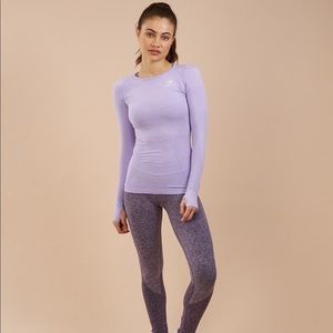 Gymshark Purple Seamless Long Sleeve Top